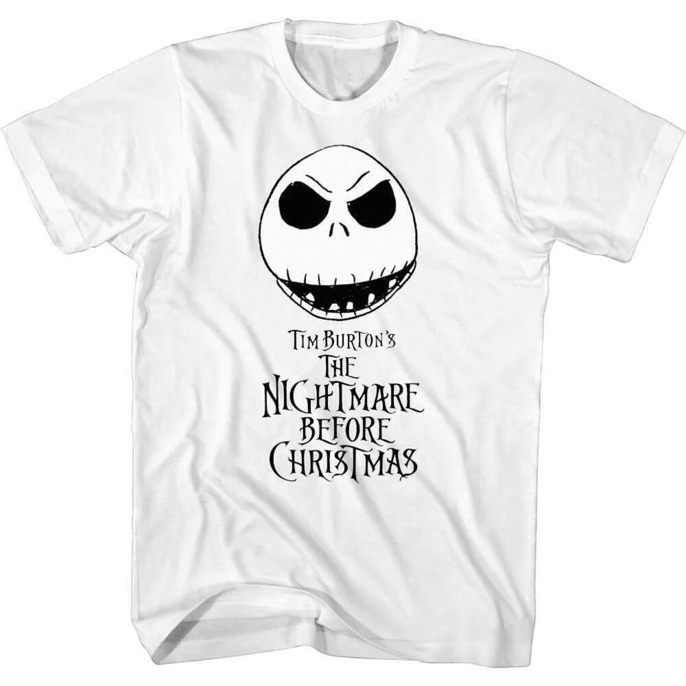 Jack Skellington Head Nightmare Before Christmas Graphic T-Shirt